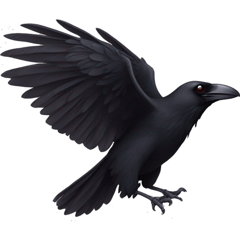 Flying raven emoji