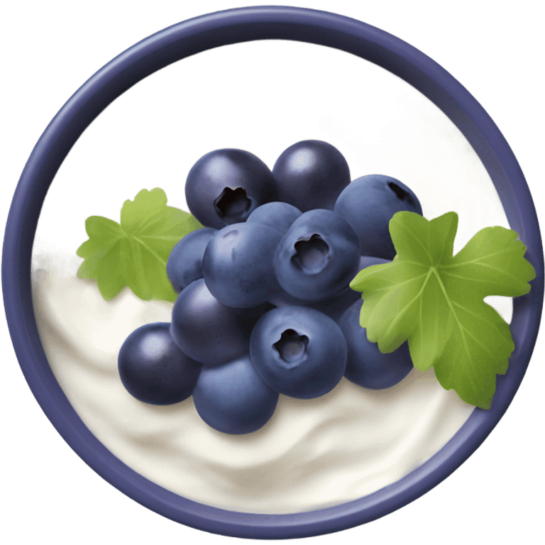 yoghurt bowl with grapes and blueberries emoji