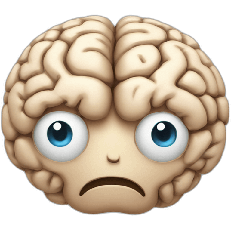 cartoon brain emoji