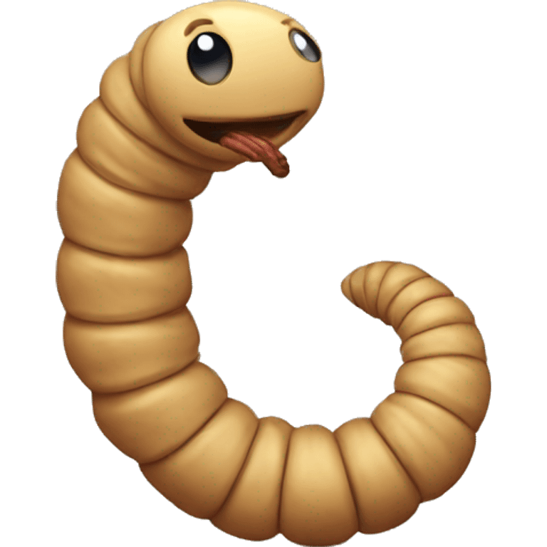 Dried out worm emoji