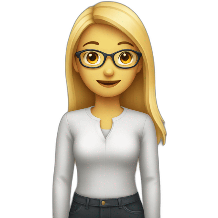 young woman ux researcher emoji