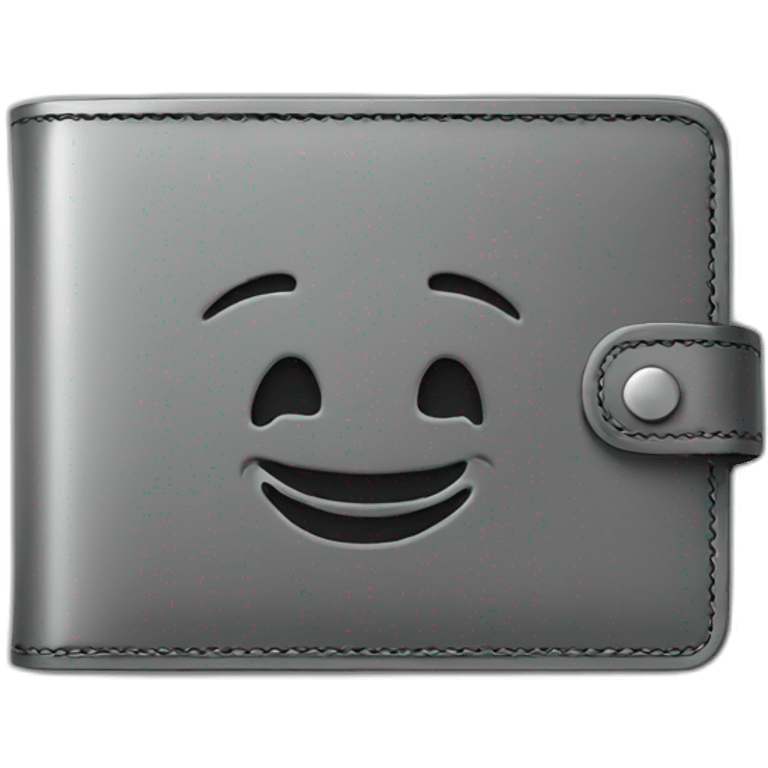 A metal slim wallet emoji