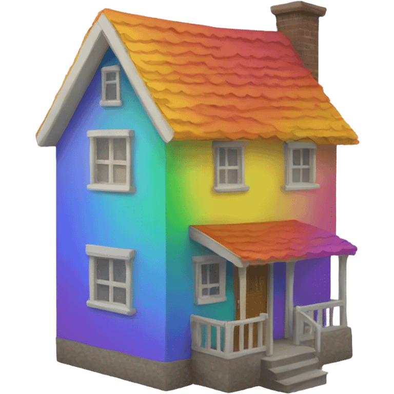 Rainbow house emoji