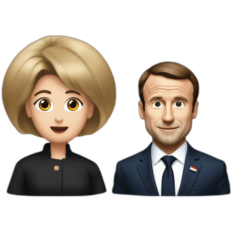 Emmanuel Macron with Kim Jung un emoji