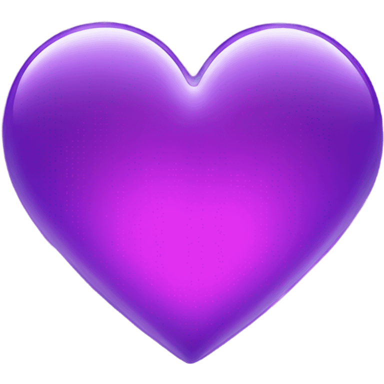 Shiny neon glass dark purple heart  emoji