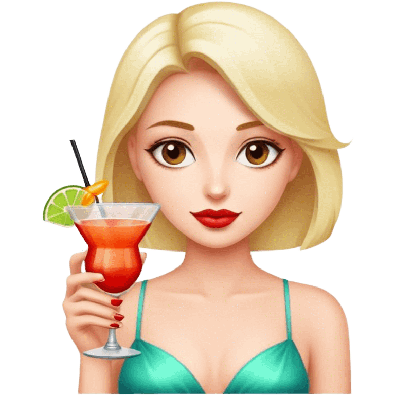 Lady with a cocktail  emoji