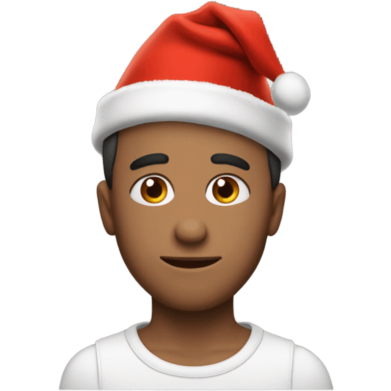 Me with christmas hat emoji