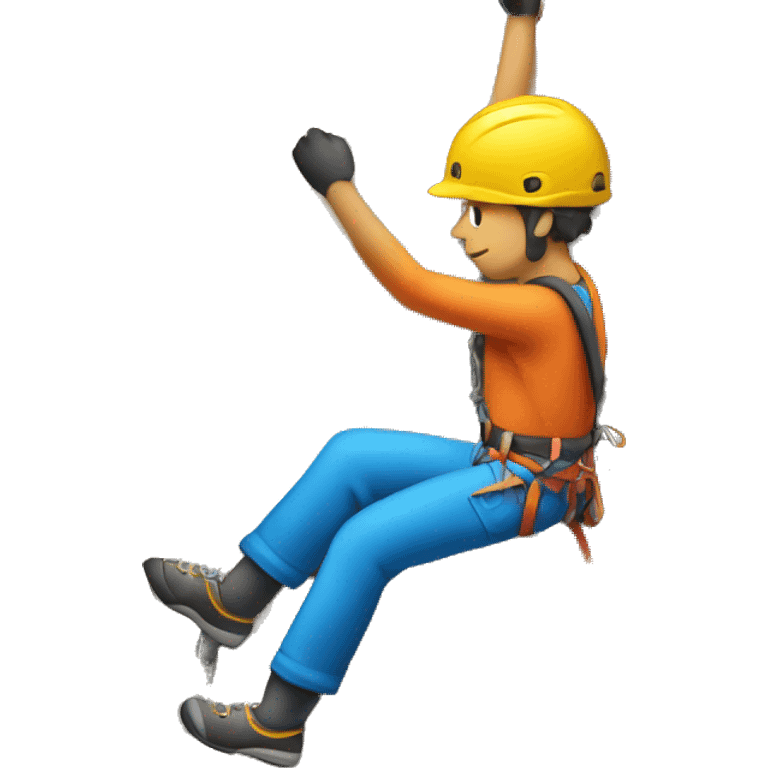 a climber hanging emoji