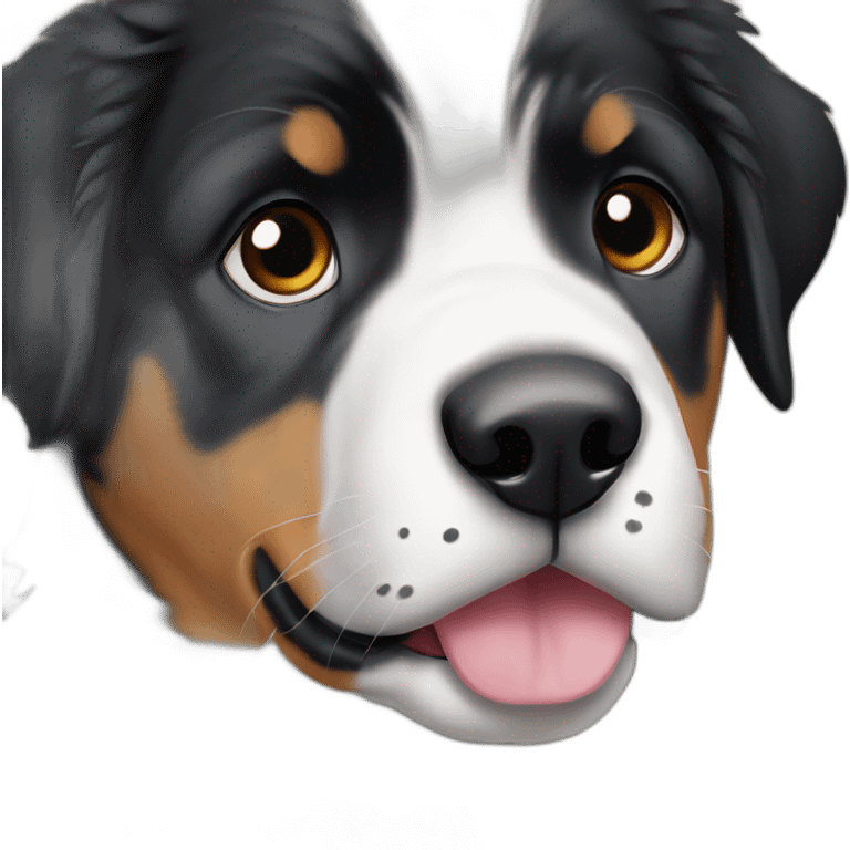 Bernice mountain dog puppy with black dots on snout emoji