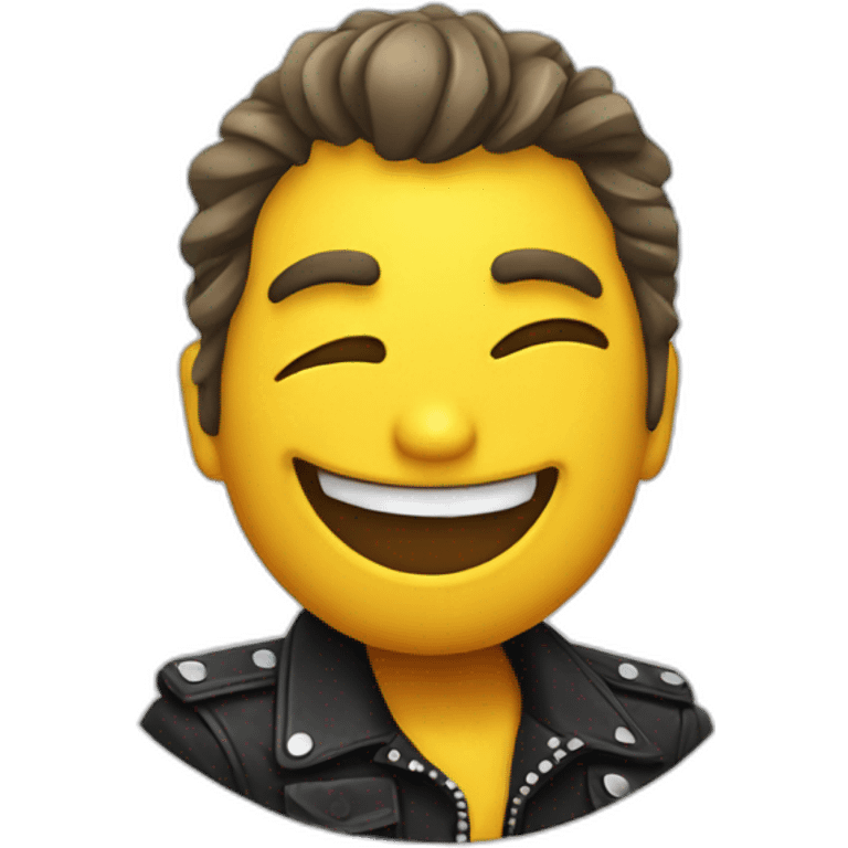 rock'n'roll smiley emoji