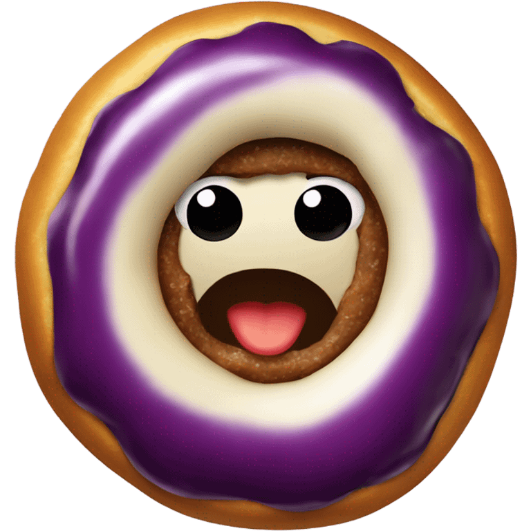 eggplant inside donut hole emoji