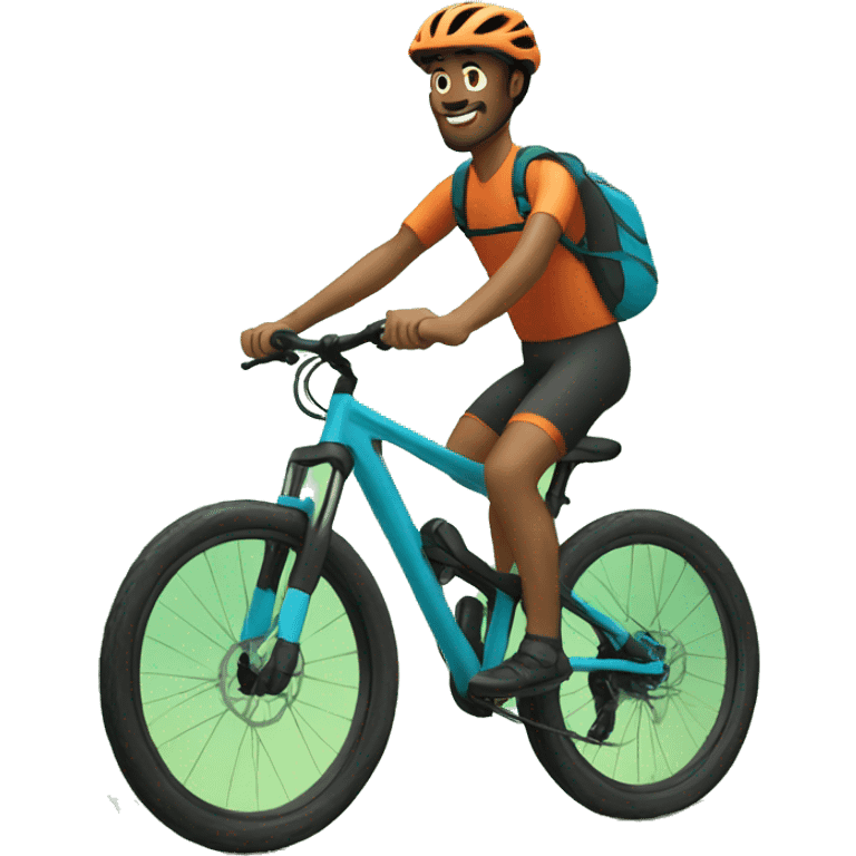 Man on mountain bike  emoji