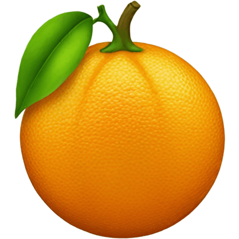 an orange in green color emoji