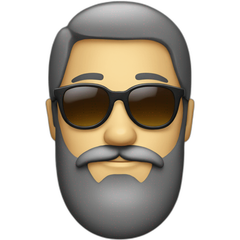 French dude with sunglasses and a beard emoji