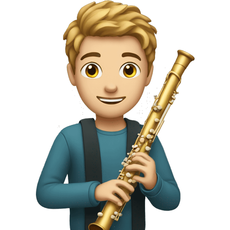 cute guy with flute emoji