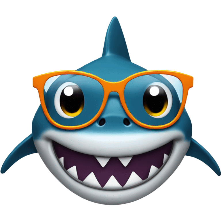 Shark with glasses emoji