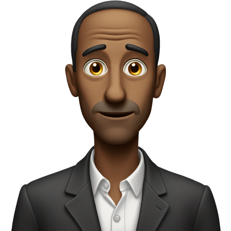 Guy with long nose from lying emoji