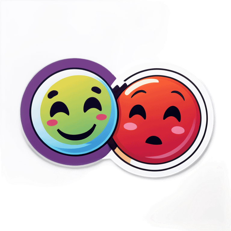 Happy and sad emoji