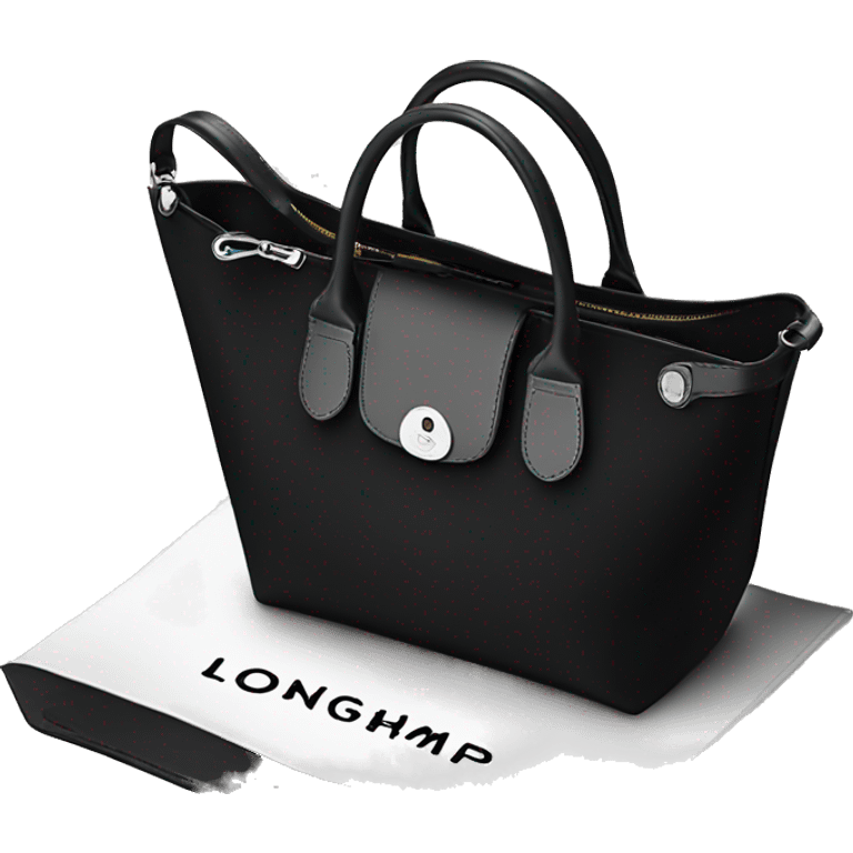 black longchamp tote emoji