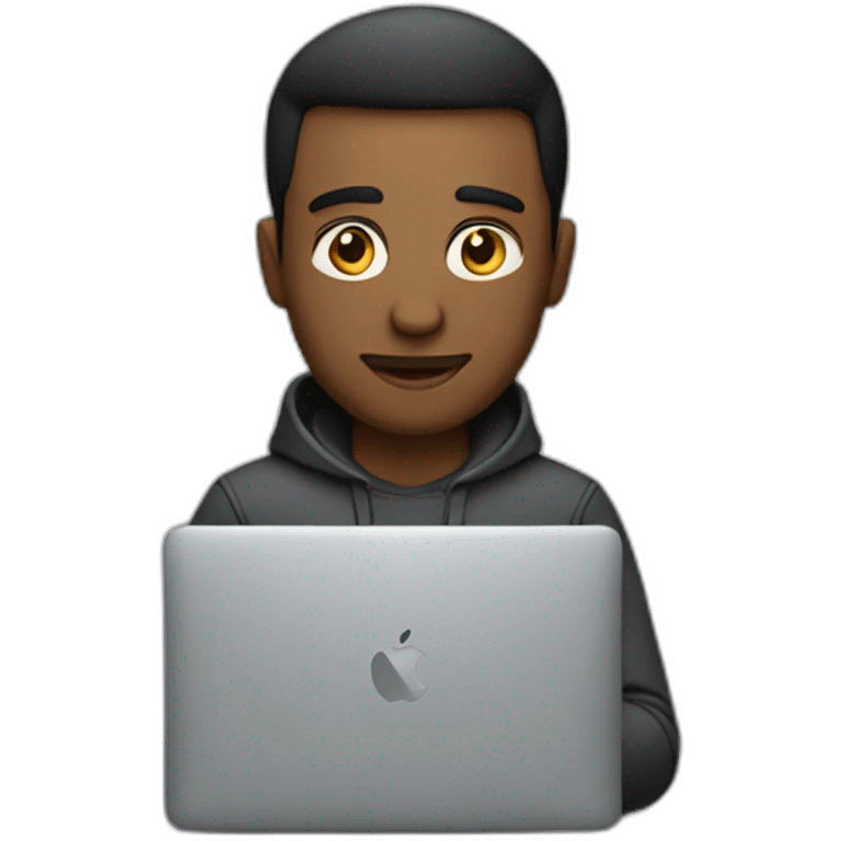 man with macbook emoji