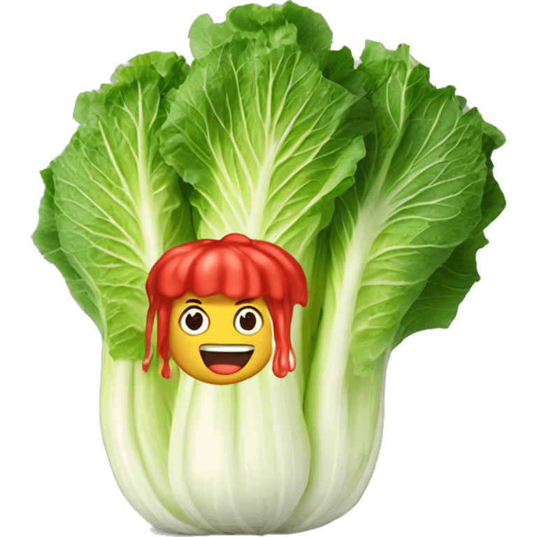 Napa cabbage with Red sauce  emoji