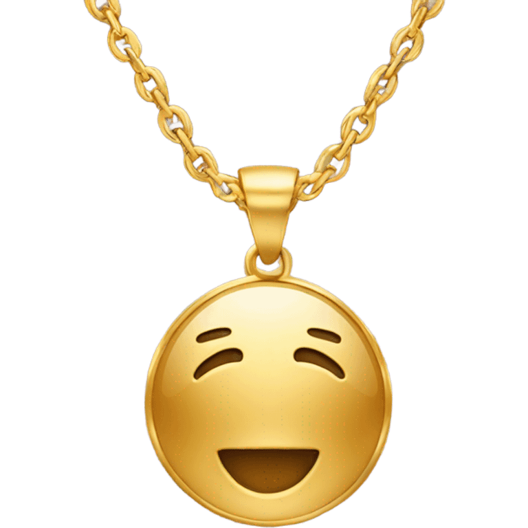 gold m necklace emoji