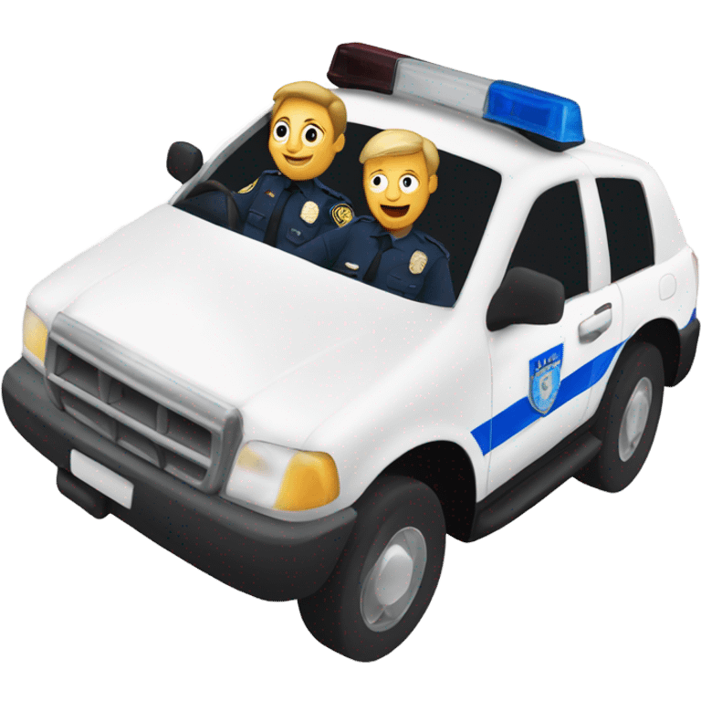 Cop car with people in it emoji