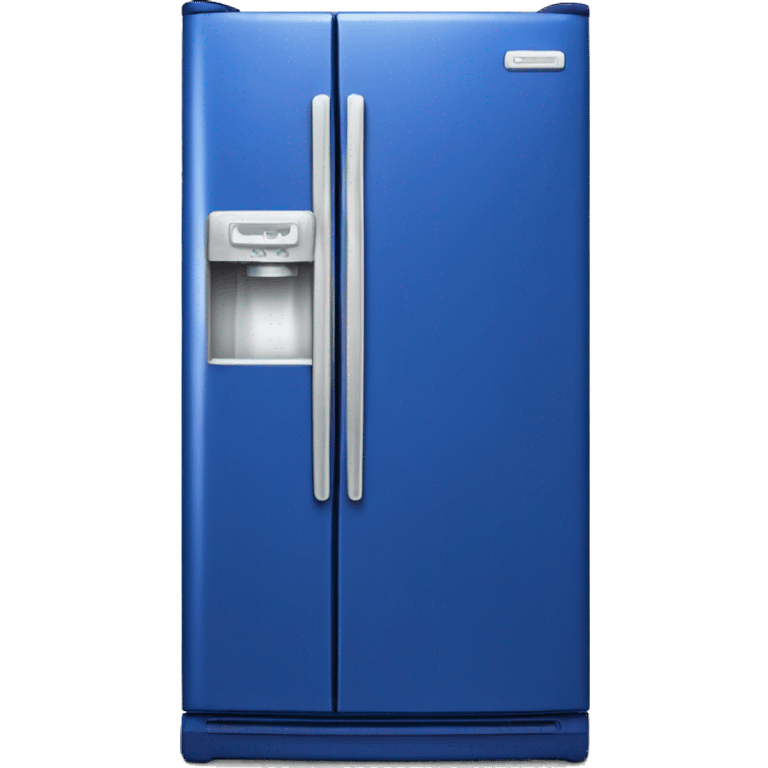 Realistic cobalt blue fridge isolated.  emoji