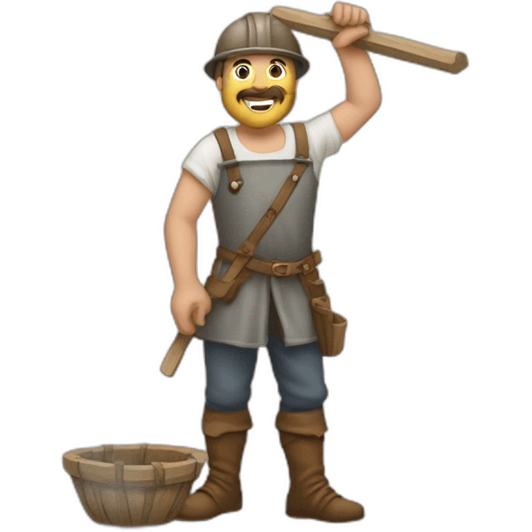 medieval scaffolder at work emoji