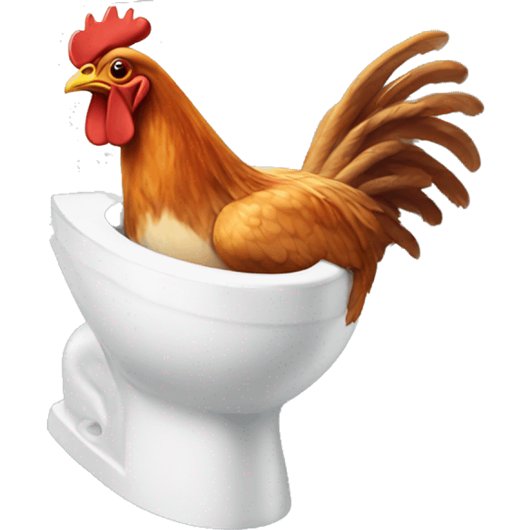 Skibidi toilet holding a chicken wing emoji