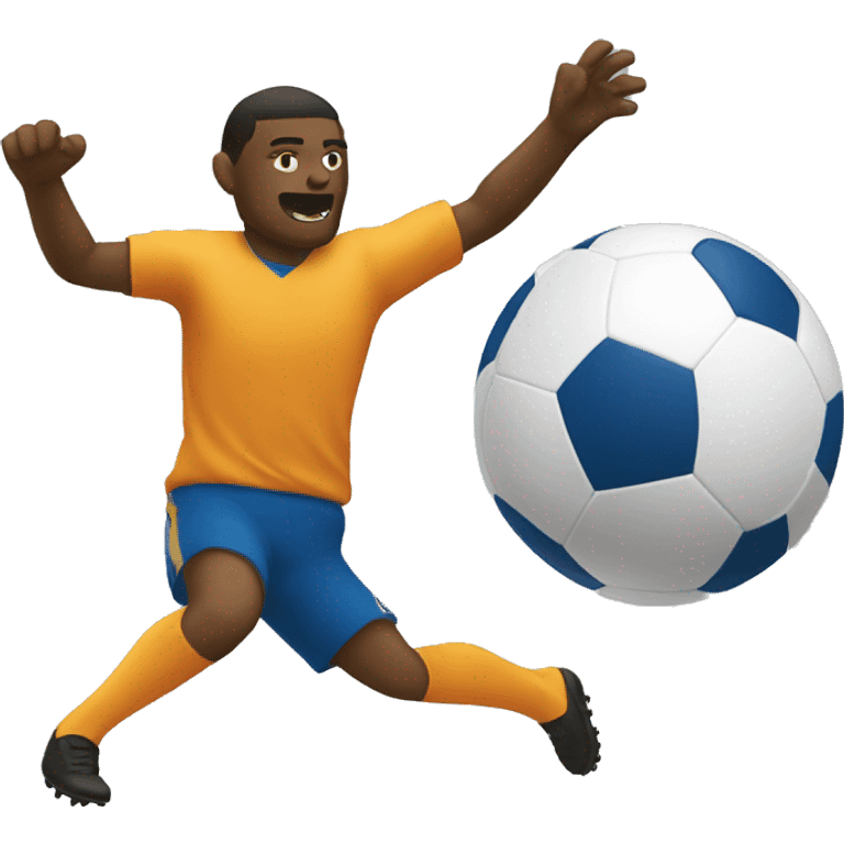 footballer shooting a ball emoji