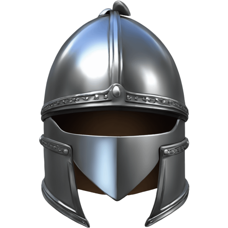 ornate french steel armet helmet chrome emoji