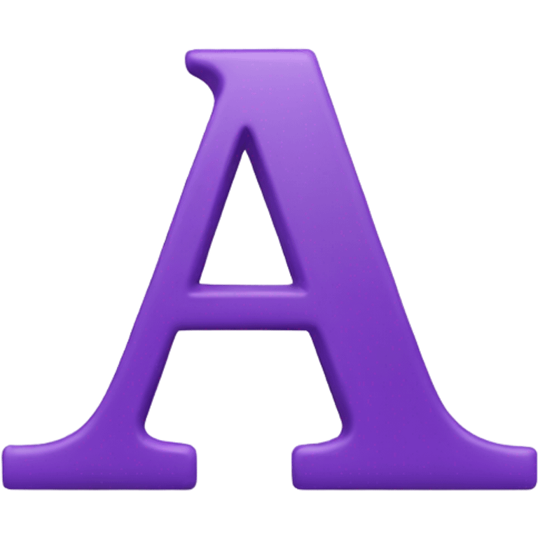 A purple letter А emoji