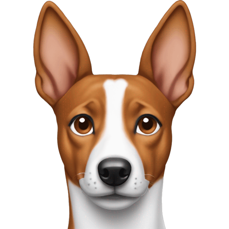 Basenji with her ears down emoji