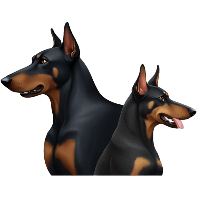 one doberman AND one wolf  emoji