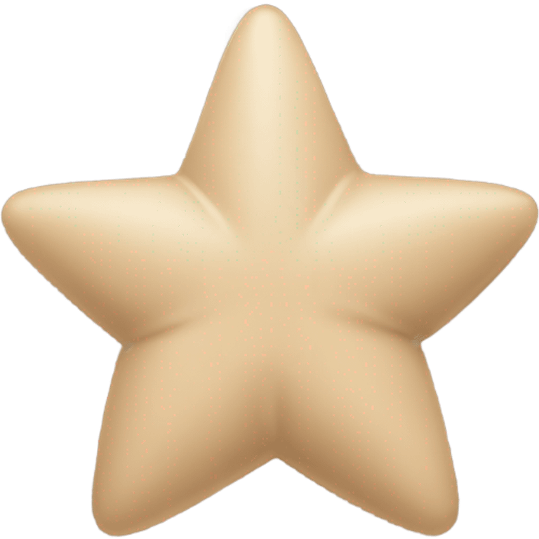 beige star with beige bow emoji