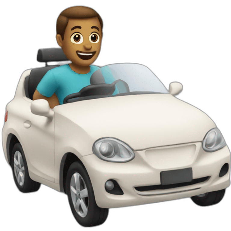 emoji driving emoji