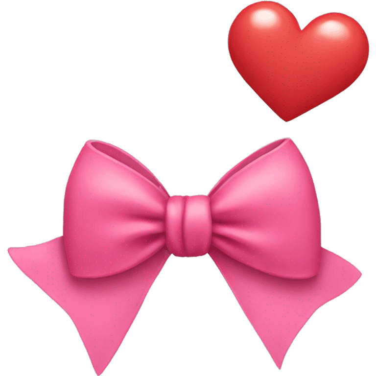 Bow with a heart on it emoji