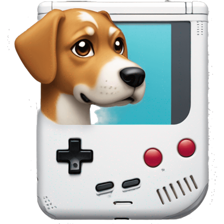 nintendogameboy with a dog inside emoji