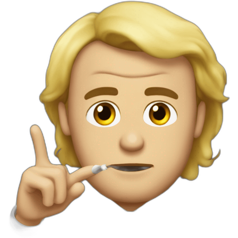 Macron qui fume un join emoji