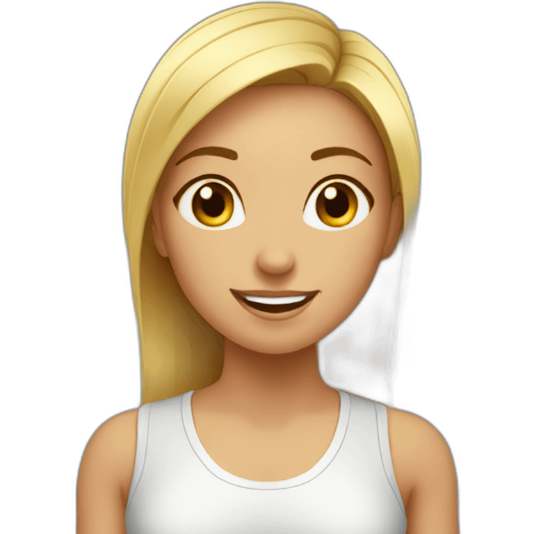 girl booking a crossfit class emoji