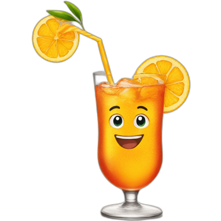 Happy spritz emoji