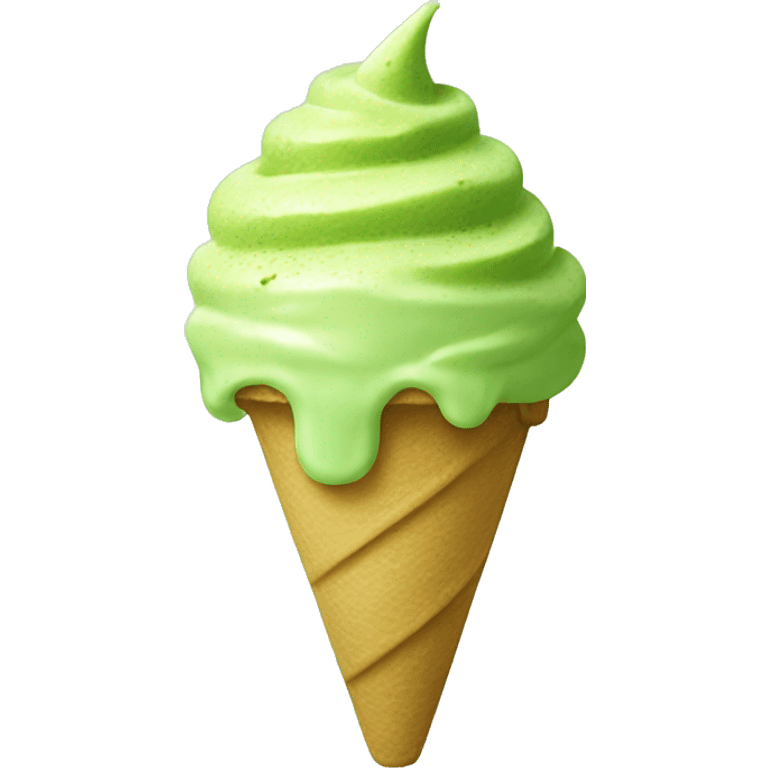 Aesthetic realistic pistachio icecream  emoji