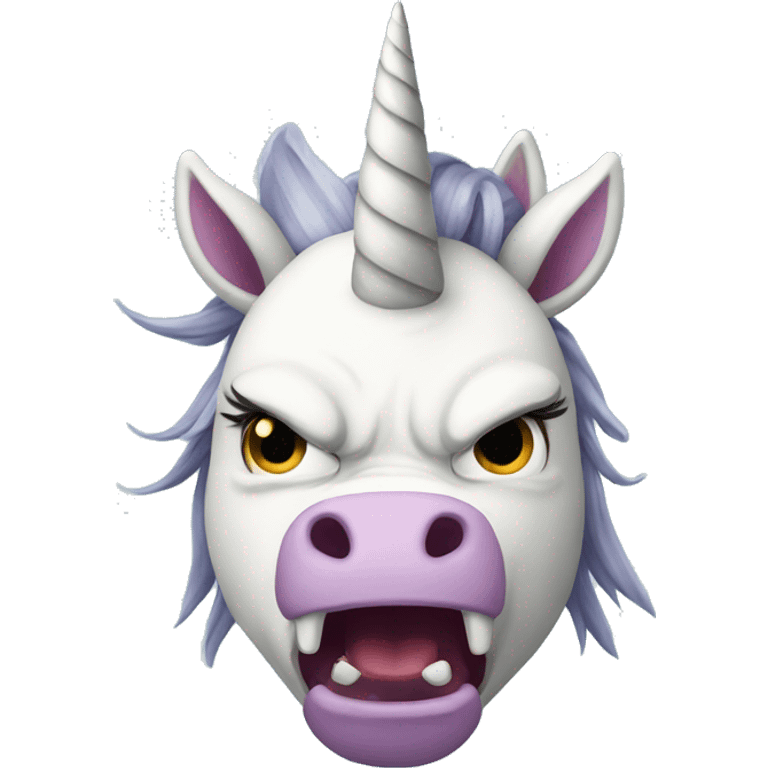 Angry unicorn emoji