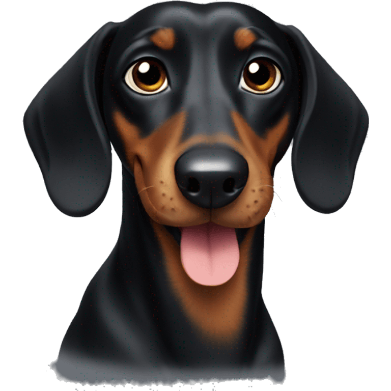 Black dachshund emoji