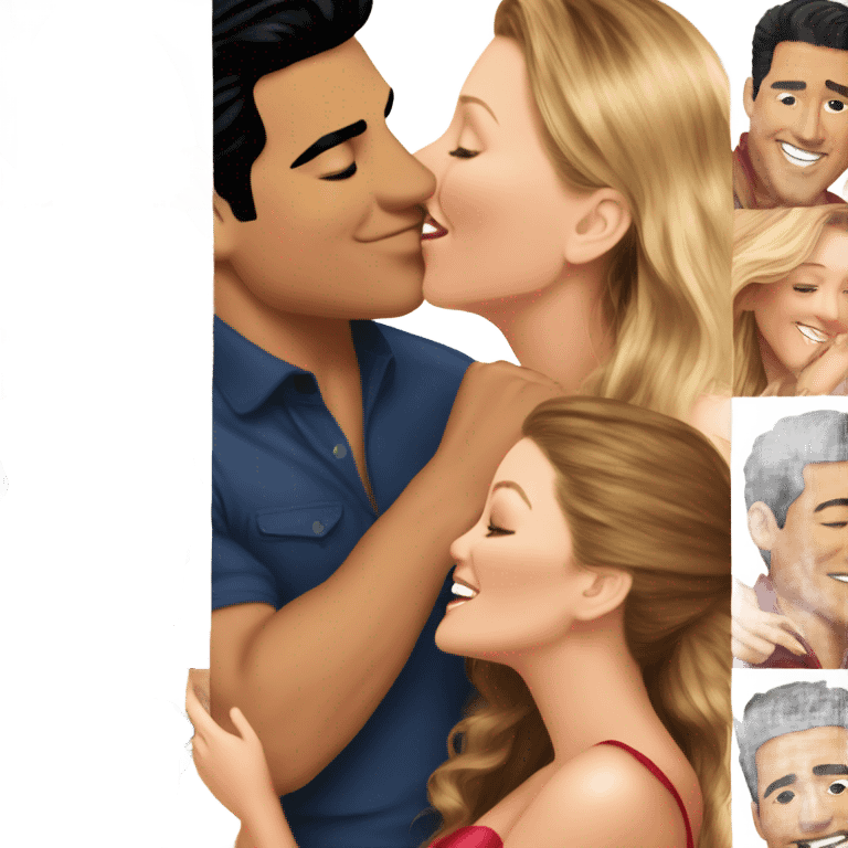 Mario Lopez kissing Blake lively emoji