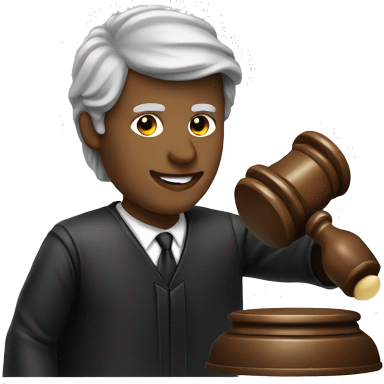 A JUDGE HOLDING A GAVEL emoji