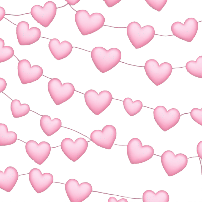 Light pink heart garland emoji