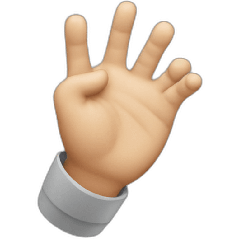 Hello speaking with hand emoji