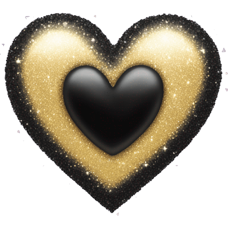 Sparkly black heart emoji